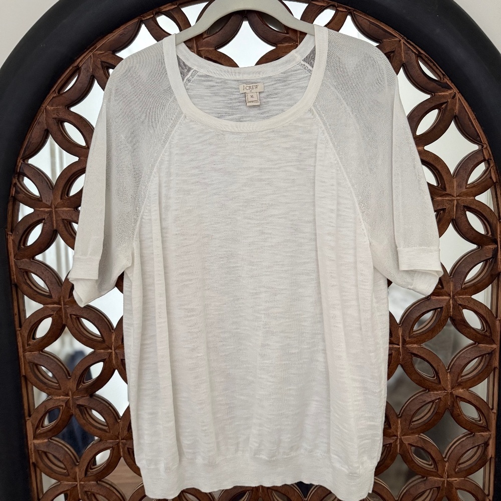 J. Crew White Sweater-Tee